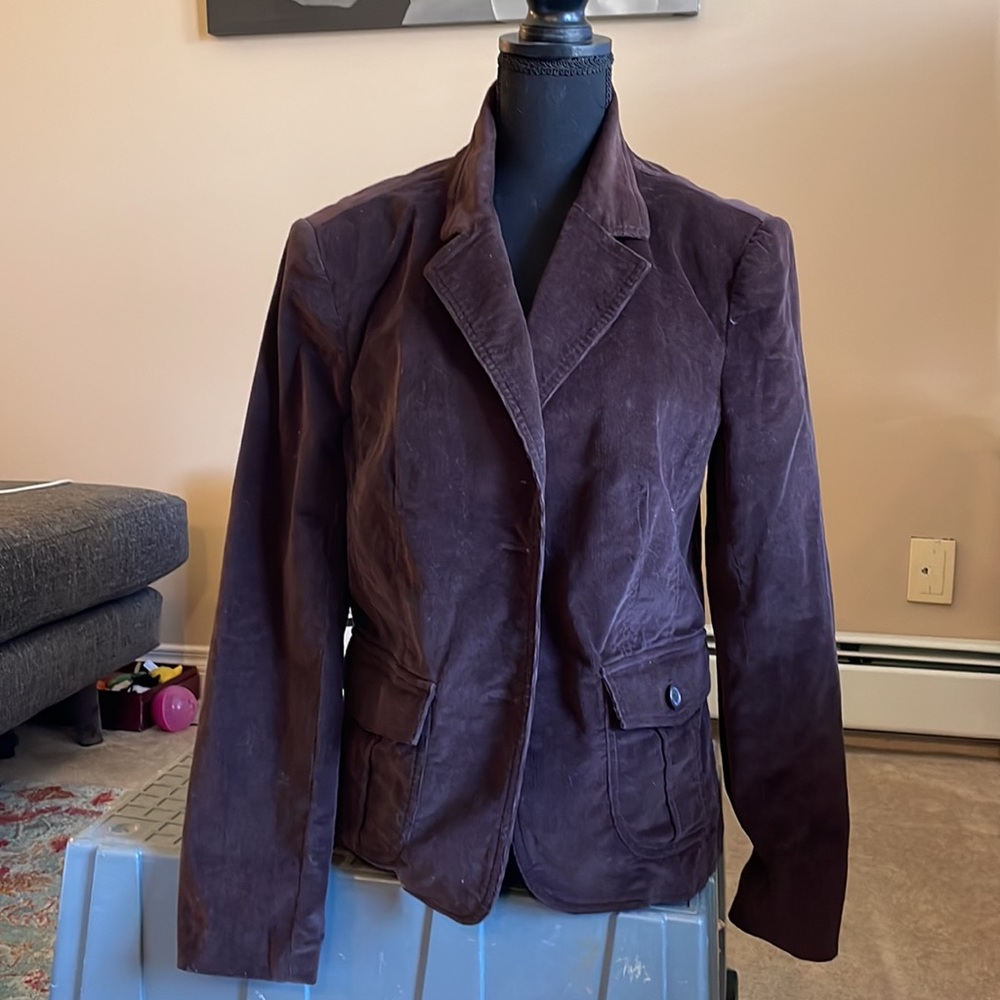 Brown corduroy suit jacket